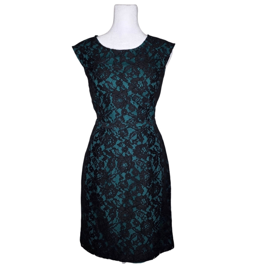 Simply Vera Vera Wang Womens Sleeveless Sheath Dress Lace Lined Size 4P